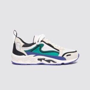 Sandro Paris Women's Green Purple Flame Sneakers